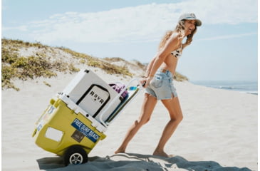 Image of RovR Products RollR 45 Cooler w/ Wagon Bin, Magic Hour, 45 Quart, 45MHROLLRWB