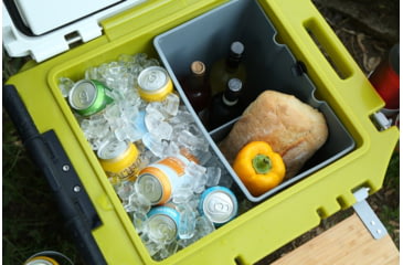 Image of RovR Products RollR 45 Cooler w/ Wagon Bin, Moss, 852490007935