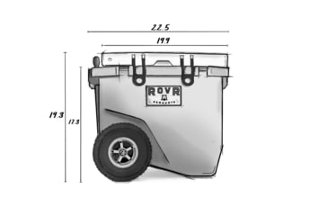 Image of RovR Products RollR 45 Cooler w/ Wagon Bin, Moss, 852490007935