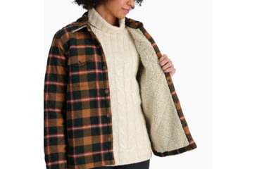Image of Royal Robbins Snowcap Lined Flannel Long Sleeve - Womens, Pine Grove Pinecrest Pld, Extra Large, Y622021350XL