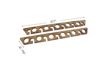 Image of Rush Creek Creations 11 Rod Fishing Holder, American Cherry, 27 x 3 x 1, 38-3026