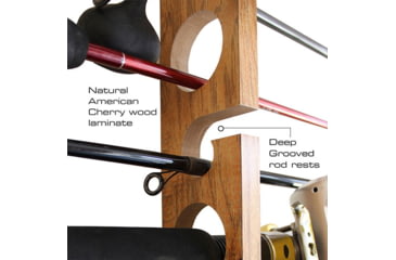 Image of Rush Creek Creations 11 Rod Fishing Holder, American Cherry, 27 x 3 x 1, 38-3026