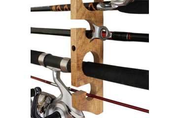 Image of Rush Creek Creations 11 Rod Fishing Holder, American Cherry, 27 x 3 x 1, 38-3026