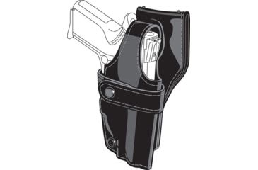Image of Safariland 0705 Duty Holster, SSIII Low-Ride, Level III Retention - Hi Gloss Black, Left Hand 0705-754-92