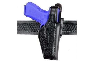 Image of Safariland 200 ''Top Gun'' Mid-Ride, Level I Retention Holster - Hi Gloss Black, Right Hand 200-82-91