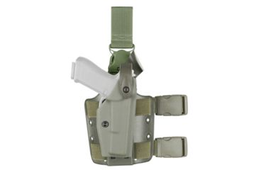 Image of Safariland 6005 SLS Tactical Holster w/Quick Release, H&amp;K 45 Full Size, OD Green, Right Hand, 6005-393-561