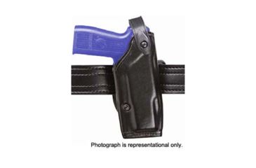 Image of Safariland Concealment SLS Belt Holster, Left Hand, STX Plain Black 1.5in. Belt Slots w/Cut Outs for 1.75in., 2in. and 2.25in. Belt Slops with 1in. Drop 6287-63-412-DM