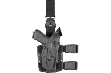 Image of Safariland 7305 7TS ALS/SLS Tactical OWB Holster w/ Quick Release, Glock 29,30, Plain, Left Hand, STX Plain Black, 483, 7305-483-412