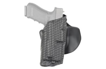 Image of Safariland 6378 ALS Paddle &amp; Belt Slide Holster, S&amp;W M&amp;P Shield, STX Black Basket Weave, Right Hand, 6378-179-481