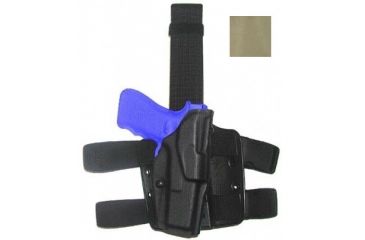 Image of Safariland 6354 ALS Tactical Thigh Holster - STX FDE Brown, Left Hand 6354-74-552
