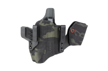 Image of Safariland INCOG-X, Joint Collaboration with Haley Strategic, Inside the Waistband Holster, Fits Glock 17/19 with Light, Integrated Magazine Caddy, Microfiber Suede Wrapped Boltaron Construction, Multicam Black, Right Hand, 1341383