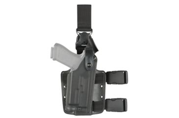 Image of Safariland Model 6005 SLS Drop-Leg Holster, Glock 19/23/32 w/ITI M3 Light, Left Hand, Plain Black, 6005-2832-122-SP10