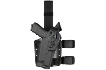 Image of Safariland 6304RDS ALS/SLS Drop Leg Glock Holster, Glock 19 MOS w/ Streamlight TLR-8, Right, STS Tactical, Black, 1333734