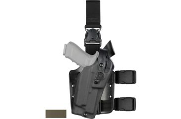 Image of Safariland Model 6305 Als/sls Tactical Holster W/ Quick-release Leg Strap, Foliage Green - 6305-8325-541