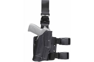 Image of Safariland Model 6355 ALS Drop-Leg Holster, Glock 17/22/31 w/ITI M3 Light, Right Hand, STX Plain Black, 6355-832-411