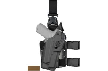 Image of Safariland Model 6355 ALS Drop-Leg Holster, Glock 17/22/31 w/ITI M3 Light, Right Hand, STX Coyote Brown, 6355-832-761