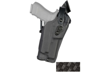 Image of Safariland Model 6360RDS ALS/SLS Mid-Ride Level III Duty Holster, FN 509, SureFire X300U, Left, Basket Weave Black, 6360RDS-2702-482