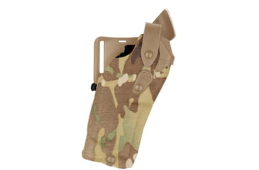 Image of Safariland 6360RDS ALS/SLS Mid-Ride Level III Retention Duty OWB Belt Holster, Glock 34 MOS w/SureFire X400U, Left, MultiCam, Cordura, 6360RDS-68314-702