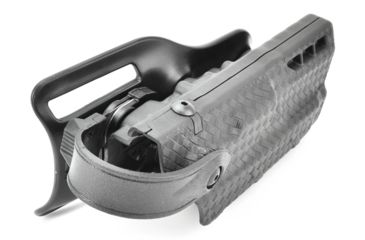 Image of Safariland Model 7280 7TS SLS Mid-Ride Level-II Duty Holster, Glock 19/23/32, Right Hand, STX Basket Weave Black, 7280-283-481