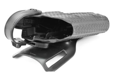 Image of Safariland Model 7280 7TS SLS Mid-Ride Level-II Duty Holster, Glock 19/23/32, Right Hand, STX Basket Weave Black, 7280-283-481
