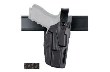 Image of Safariland Model 7280 7TS SLS Mid-Ride Level-II Duty Holster, Glock 19/23/32, Right Hand, STX Basket Weave Black, 7280-283-481