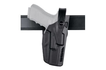 Image of Safariland Model 7280 7TS SLS Mid-Ride Level-II Duty Holster, Glock 19/23/32, Left Hand, STX Plain Black, 7280-283-412