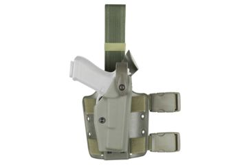 Image of Safariland 6004 SLS Tactical Holster w/Dbl Leg Straps, H&amp;K USP 45 Lem D.A.O. w/SF X200, OD Green, Right Hand, 6004-1930-561