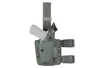 Image of Safariland 6004 SLS Tactical Holster w/Dbl Leg Straps, Beretta 92, 96 Vertec w/ITI M3/M6 4.7in., Foliage Green, Right Hand, 6004-73421-541