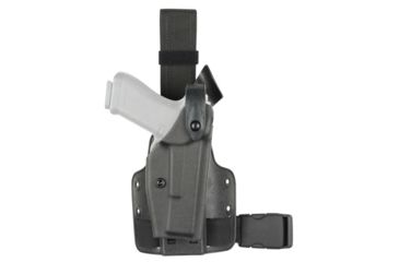 Image of Safariland SLS Tactical Holster, Right Hand, STX Tactical Black Leg Shroud Single Strap 6004-93-121-SP10