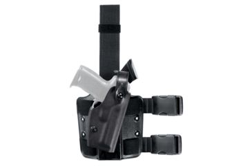 Image of Safariland 6004 SLS Tactical Holster w/Dbl Leg Straps, H&amp;K 3.875in. Bbl., P30 with M3/M6 Light, STX Tactical, Black, Right Hand, 6004-29521-121