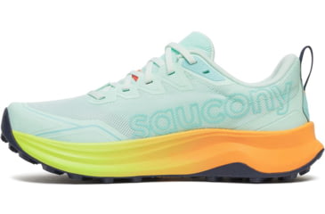 Image of Saucony Peregrine 16, Aqua/Citron, 10, S11066-130-10