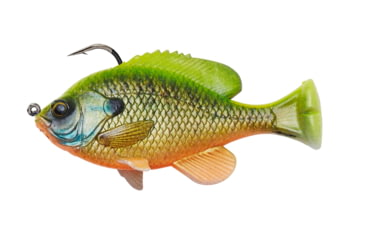 Image of Savage Gear Pulse Tail Bluegill RTF Soft Bait, Pack of 1, 3in, Chartreuse Gill, 1586277