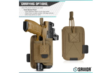 Image of Savior Equipment Universal Pistol Holster, Tan, 5.8in H x 3.75in W, Tan, 5.8in H x 3.75in W, SP-TNS-PHOL-TN