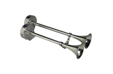 Image of Schmitt &amp; Ongaro Marine Deluxe SS Dual Trumpet Horn - 12V 41510