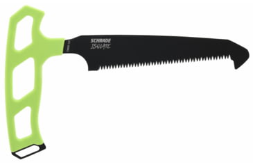Image of Schrade Isolate Large Bone Saw, 5in, SK5 Steel, Black Oxide Blade, Black/Green Handle, 1159294