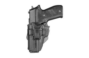 Image of Scorpus M24 Belt Holster Level 2 Retention, CZ 75/SIG Sauer P226/Heckler &amp; Koch USP 9mm/1911/Glock 19/Glock 32/Glock 43/Glock 17/Glock 22/Glock 41, Left Hand, Matte, Black, SC-24B226RLHB