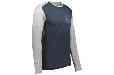 Image of SCOTT Defined Merino L/SL Shirt - Mens, Dark Blue/Light Grey Melange, Large, 2777727037008