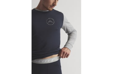 Image of SCOTT Defined Merino L/SL Shirt - Mens, Dark Blue/Light Grey Melange, Large, 2777727037008