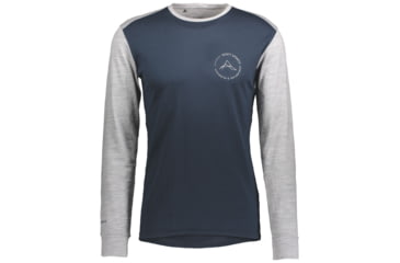 Image of SCOTT Defined Merino L/SL Shirt - Mens, Dark Blue/Light Grey Melange, Large, 2777727037008