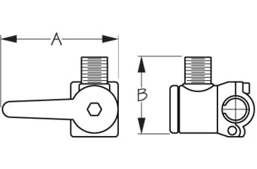 Image of Sea-Dog Sea Dog Rail Mount Antenna Bracket Lever Type, 327148-1