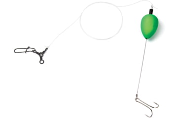 Image of Sea Striker Deluxe Finger Mullet Rig, Removable 2/0 Double Hook, 1 1/4" Green Pear Float, SSDMR-G