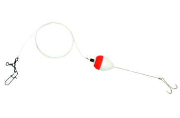 Image of Sea Striker Deluxe Finger Mullet Rig, Removable 2/0 Double Hook, 1 1/4" Red/White Pear Float, SSDMR