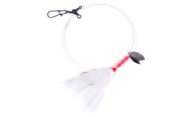 Image of Sea Striker Fluke Rig 2/0 Wide Gap Spinner 3Way White Bucktail, N8955-WH