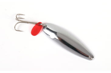 Image of Sea Striker Nickel Plated Casting Spoon with Teaser Tab, 1/4oz, 2 1/4in, Carded, SES25-1