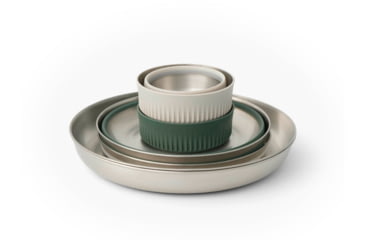 Image of Sea to Summit Detour Stainless Steel Collapsible Dinnerware Set Multi, 2P, 6-Piece, A1325