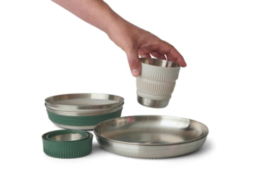 Image of Sea to Summit Detour Stainless Steel Collapsible Dinnerware Set Multi, 2P, 6-Piece, A1325