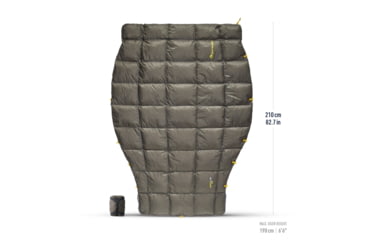 Image of Sea to Summit Ember Down Quilt 45F/7C Sleeping Bag, Long, Beluga Black, Long, S2214