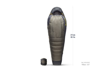Image of Sea to Summit Spark Pro Down 30F/-1C Sleeping Bag, Long, Beluga Black, Long, S2152