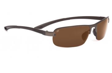Image of Serengeti Chloe Sunglasses - Shiny Black Zebra Frame, Drivers Gold Polarized Lenses 7623