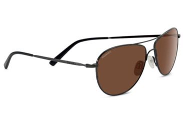 Image of Serengeti Alghero Single Vision Prescription Sunglasses, Shiny Dark Gunmetal Frame, Polarized, Photochromic, 8316SV